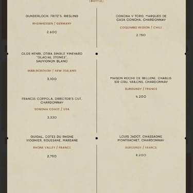 Zion Sky Lounge & Dining Menu Page 7 Ho Chi Minh Vietnam Saigon