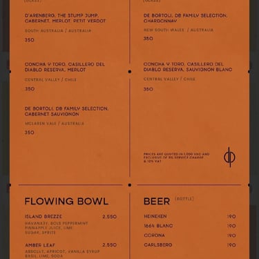 Zion Sky Lounge & Dining Menu Page 6 Ho Chi Minh Vietnam Saigon