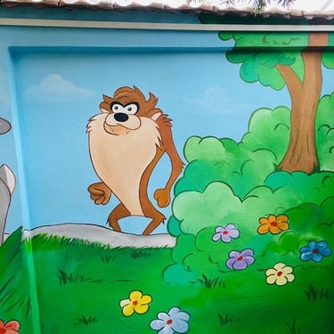 Pictură perete exterior Taz Looney Tunes.