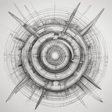 Minimalist abstract neurographica design blending soothing blues and gentle curves.