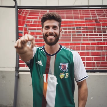 Close-up of a vibrant yellow Brazil national football jersey displayed on a hanger.