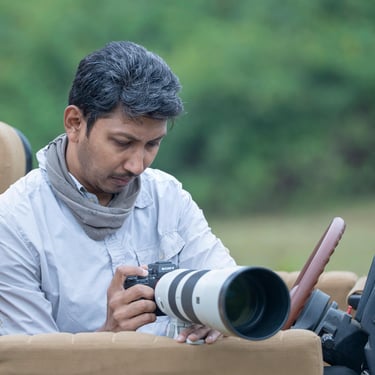 Ashish Tirkey on a photoshoot assignment 