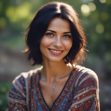 devojka lepo raspolozena srednjih godina slovenske lepote tamnokosa