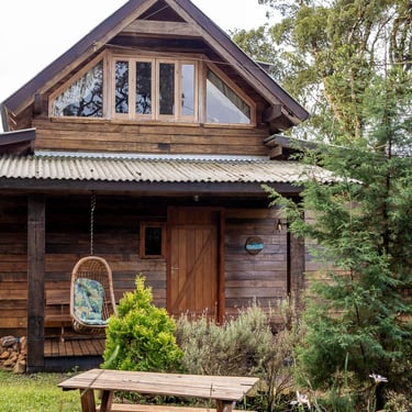 Jardim natureza urubici cabana de madeira na serra catarinense