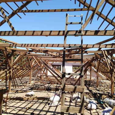 madeira demolição construção da cabana Wolken Haus Urubici