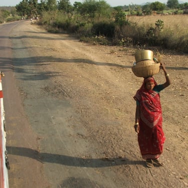 Typical image seen along the rural roads of India