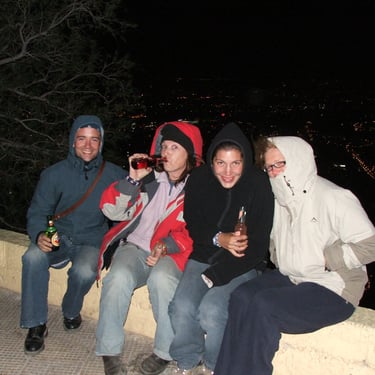 Freezing our buts off overlooking Damascus
