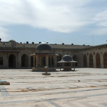 Courtyard of the Umayyad Great Mosque in Aleppo