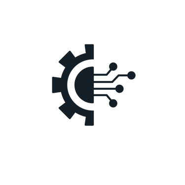 Digital transformation icon representing a business moving from disconnected tools to a structured d