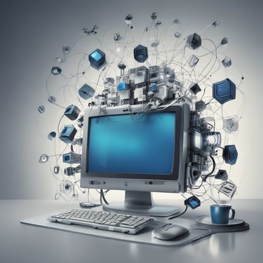 Close-up of a developer working on plugin integration with vibrant orange lighting.