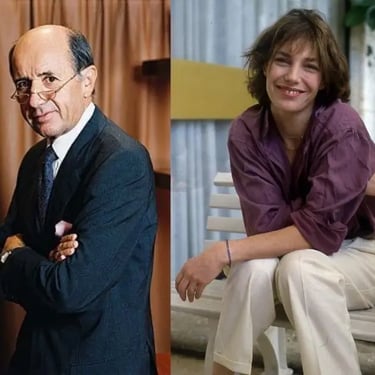 estilista Jean-Louis Dumas e cantora Jane Birkin