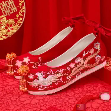 sapatos de casamento tradicional Chinês