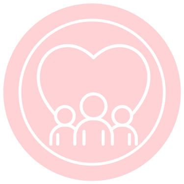 icon for community people and heart
