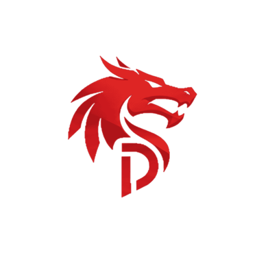 LOGO drogon Tv head logo design featuring a stylized letter D for gaming or sports branding.