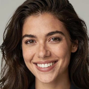 Close-up of a woman wearing a 9thfire t-shirt, her eyes bright with determination.