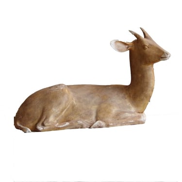 Armand Petersen - Antilope couchée avec cornes - Grande