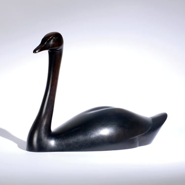 Armand Petersen - Cygne sur l'eau