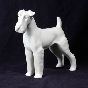 Armand Petersen - Fox Terrier à poil dur - manufacture Bing et Grondahl