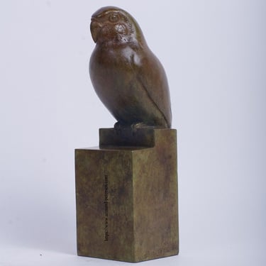 Armand Petersen - Perroquet sur perchoir cubique taille 1