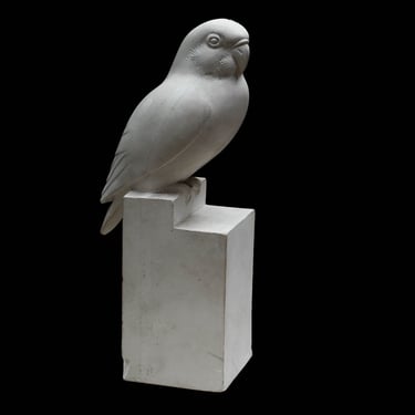 Armand Petersen - Perroquet sur perchoir cubique taille 2