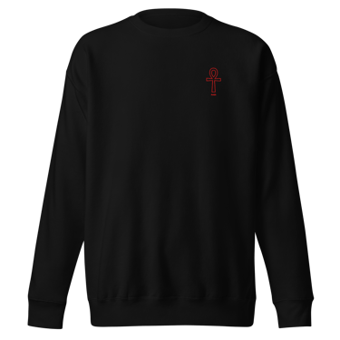 Black Crewneck Ankh Sweatshirt