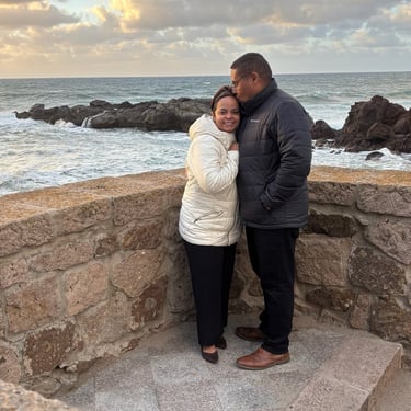 My Wife and I on the Island of Sardinia , Italy