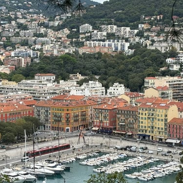 High Above a bay in Nice, France