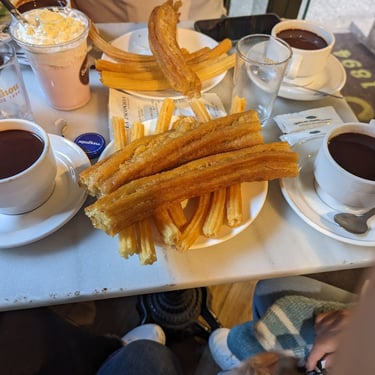 Churros and Chocolate in Madrid, Spain