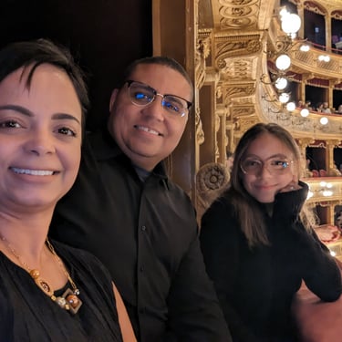 My family at an italian opera watching "Norma" in Palermo, Italy