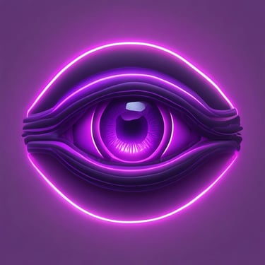 Photo of a relaxed man enjoying a casual moment with subtle neon lighting effects.