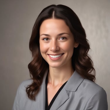 Portrait of a smiling woman with soft natural lighting.