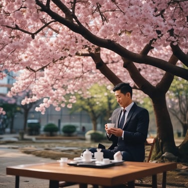 A sleek Aero Host Robotics service robot hovering beside a busy hotel lobby desk.