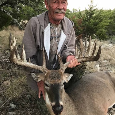 Impressive trophy whitetail deer harvest from a 3-day hunter's choice package in Texas.