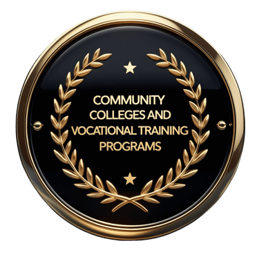 Community colleges and vocational training programs logo