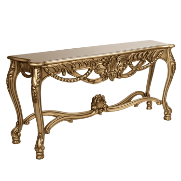 Luxury Gold Carved Console Table – Royal Teakwood Furniture Saharanpur