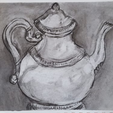 A drawing of a teapot 