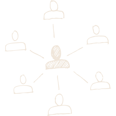 Icone représentant le lien que l'on crée entre une famille, des amis, des rencontres