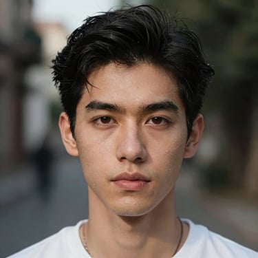 A man smiling while checking solar panel system on his roof during sunset.