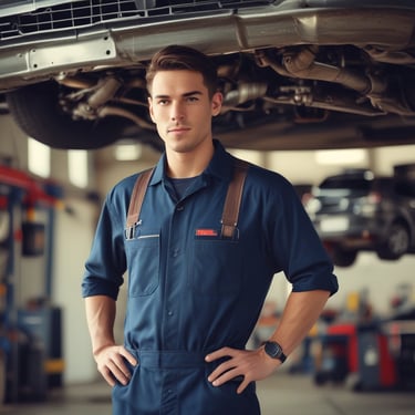 A smiling professional shaking hands in front of a modern office building.