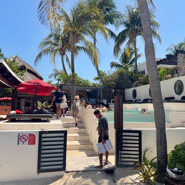 Entrance to Guru Beach Club in Isla Mujeres