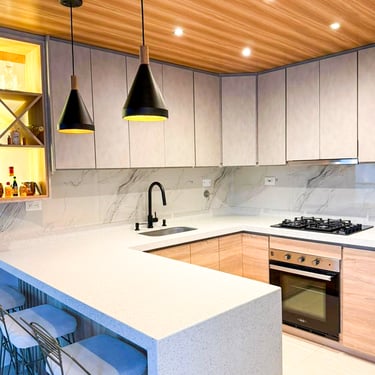Cocina integral de casa dúplex en venta en Amagá Antioquia.