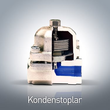 Endüstriyel buhar sistemleri için yüksek verimli kondenstop (buhar kapanı).