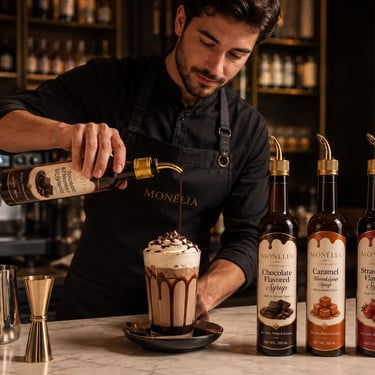 MONÉLIA flavored syrups for coffee iced drinks