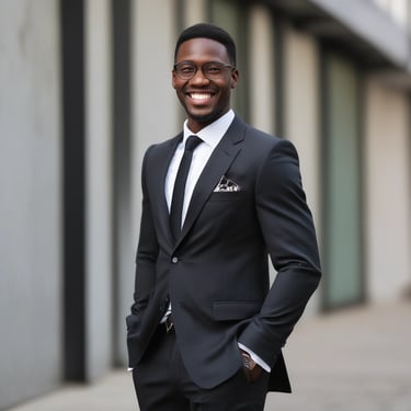 Portrait of a smiling middle-aged South African man in casual clothing.