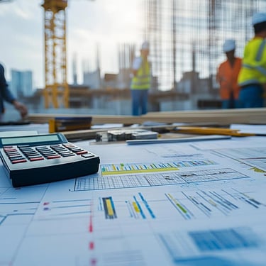 a calculator and a calculator on a table