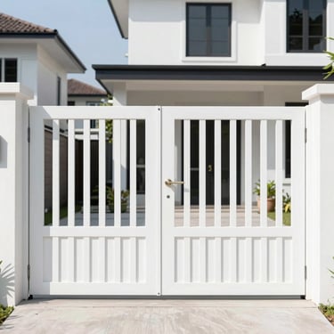 High-end residential entrance gate, clean design, Cikarang.
