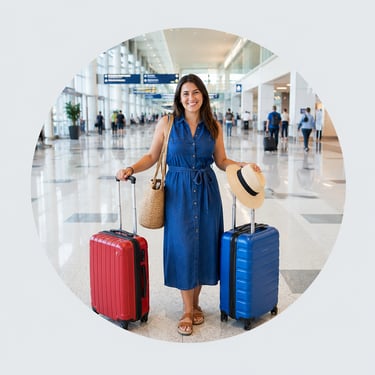 a women carrying GLAXMIX. BRAND australia travel rfid