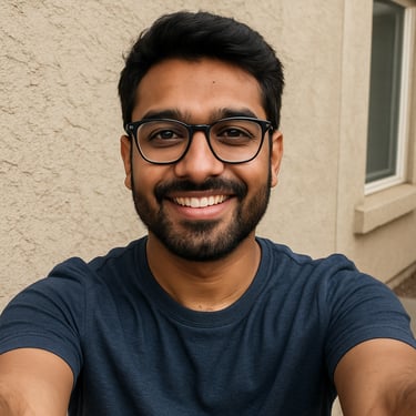 Smiling middle-aged woman with glasses in a bright clinic setting
