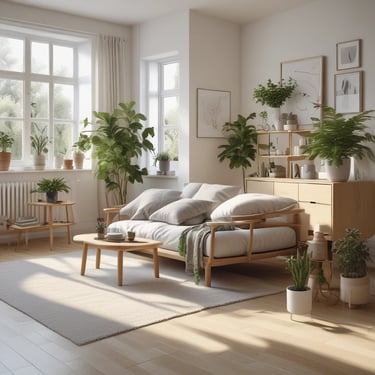 Bright living room with modern inventory