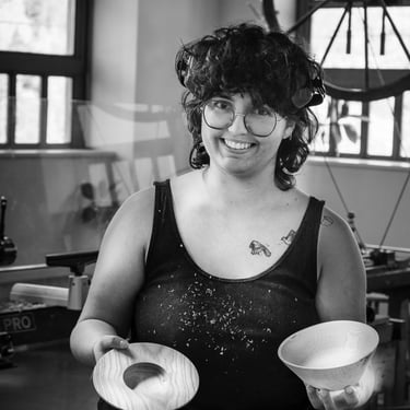 Lilou Voisinne tourneuse sur bois